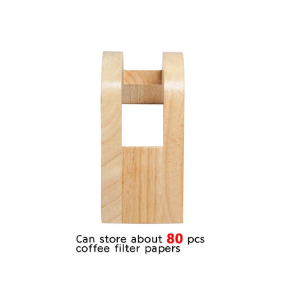 rubber wood coffee filter paper holder