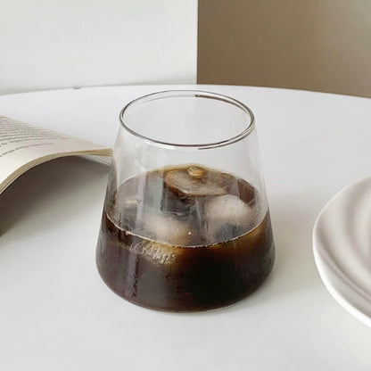 clear glass drink cups