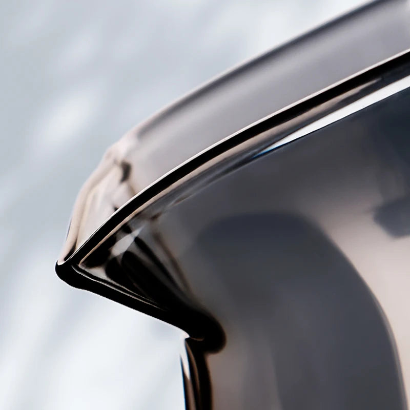 smoky grey diamond glass coffee server
