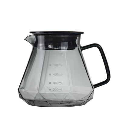 smoky grey diamond glass coffee server