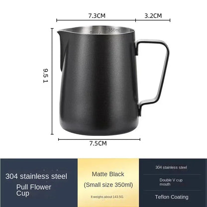 stainless steel milk frothing pitcher