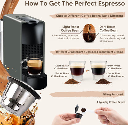 reusable stainless steel coffee capsules