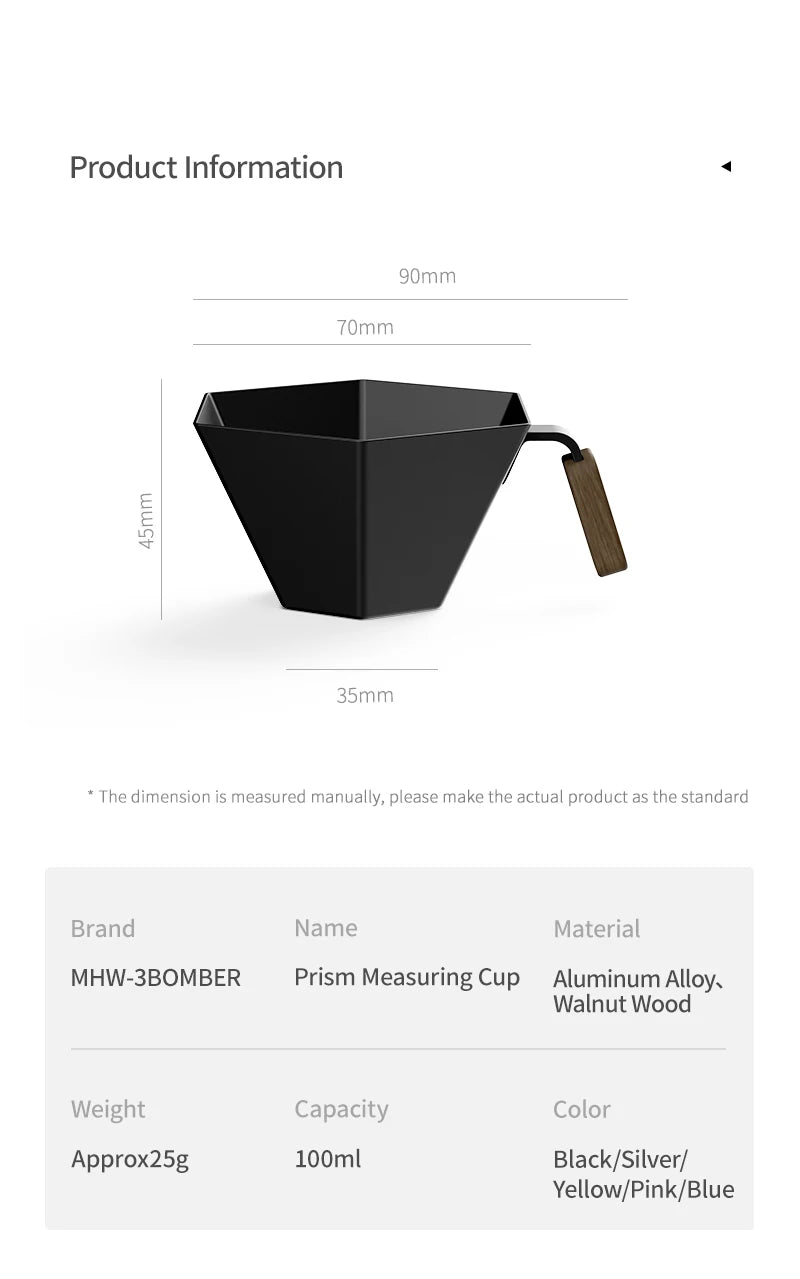 hexagonal espresso measuring cup