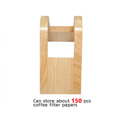 rubber wood coffee filter paper holder