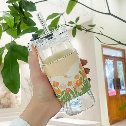 square heat-resistant glass cup