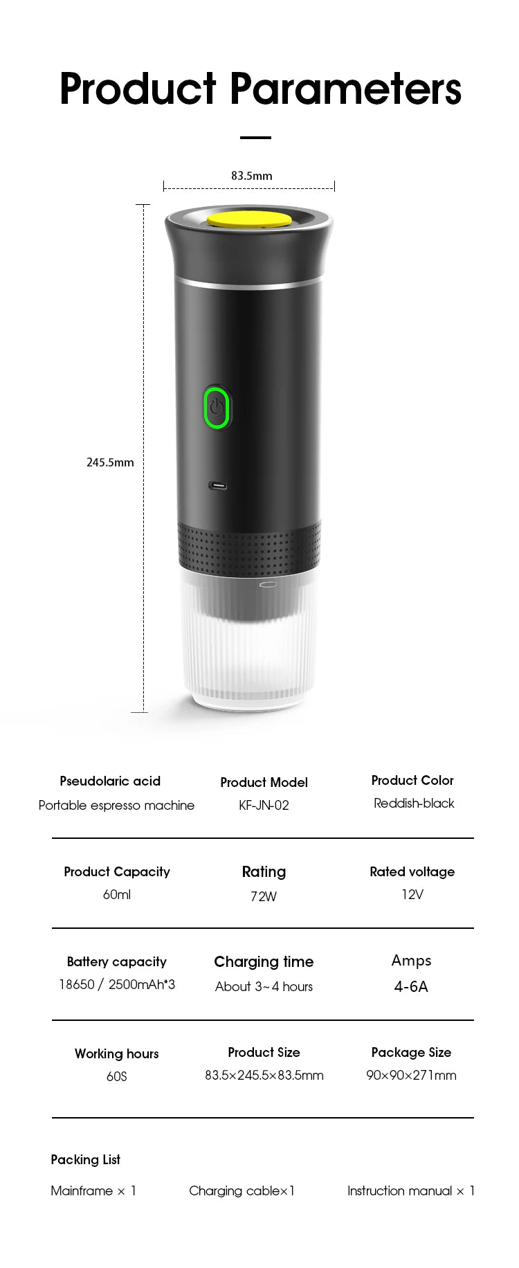 wireless portable espresso machine