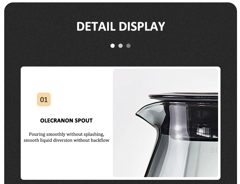 smoky grey diamond glass coffee server