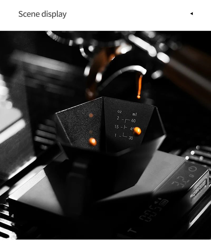 hexagonal espresso measuring cup