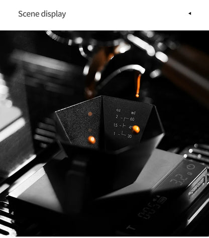 hexagonal espresso measuring cup