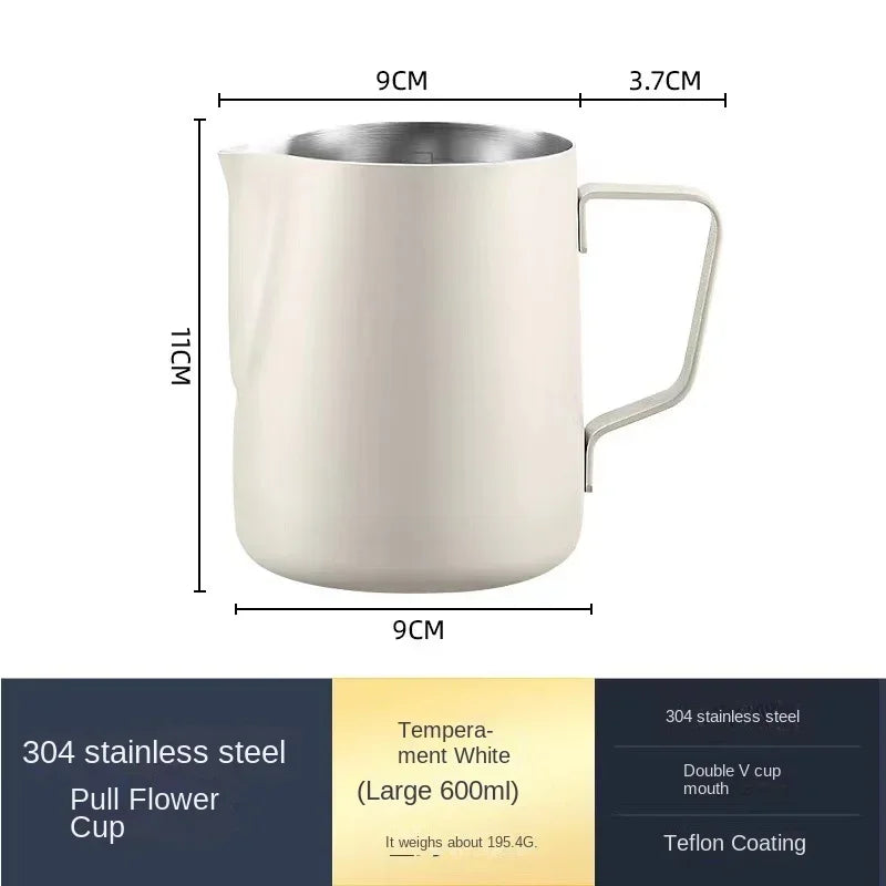 stainless steel milk frothing pitcher