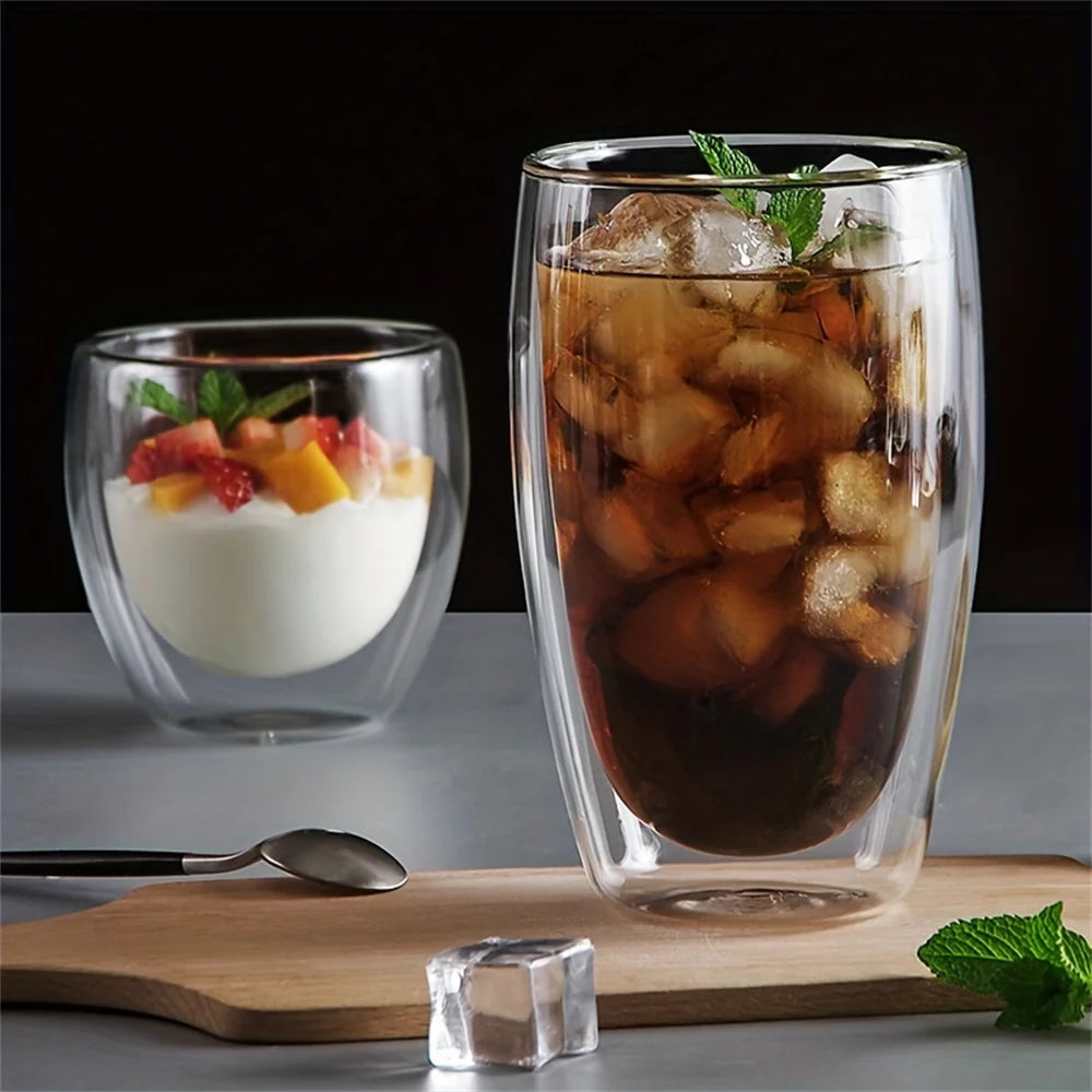 double-wall glass cups