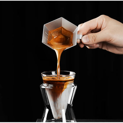 hexagonal espresso measuring cup