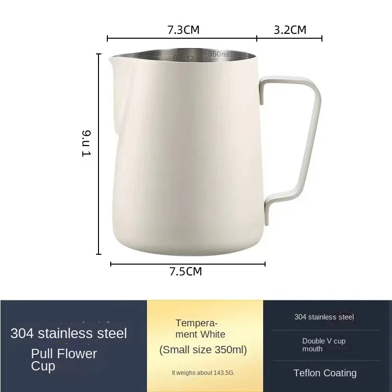 stainless steel milk frothing pitcher