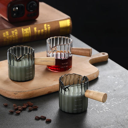 glass espresso measuring cup