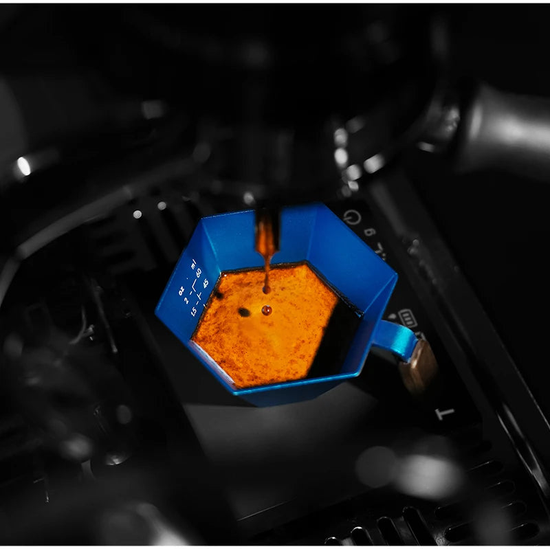 hexagonal espresso measuring cup