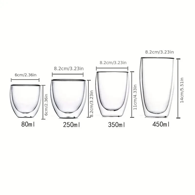 double-wall glass cups