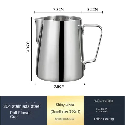stainless steel milk frothing pitcher