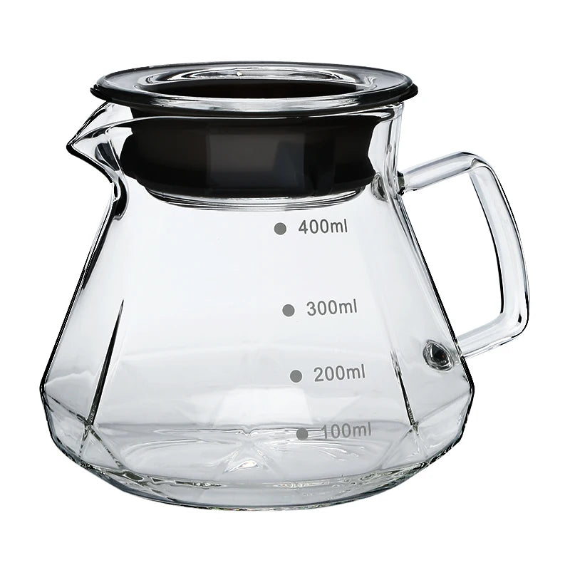 smoky grey diamond glass coffee server
