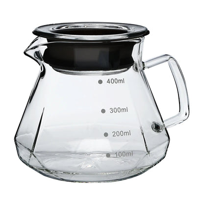 smoky grey diamond glass coffee server