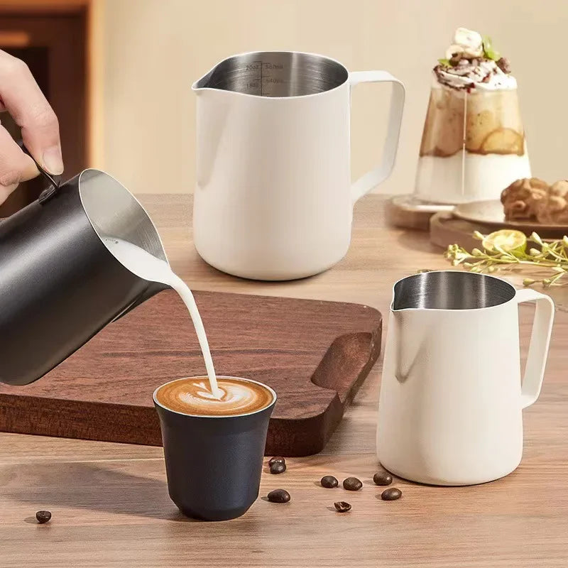 stainless steel milk frothing pitcher