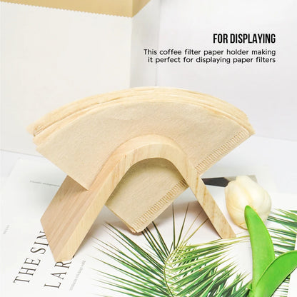 rubber wood coffee filter paper holder