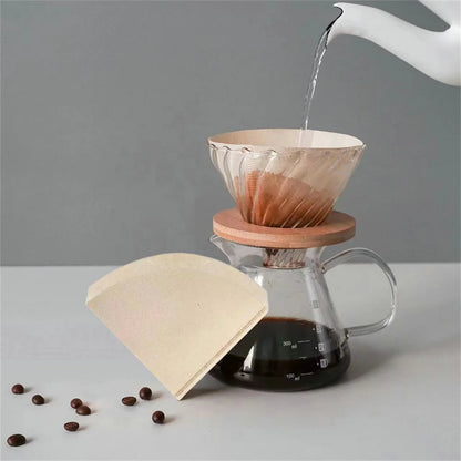 v-shaped coffee filter papers