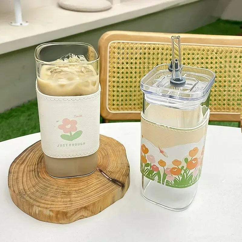 square heat-resistant glass cup