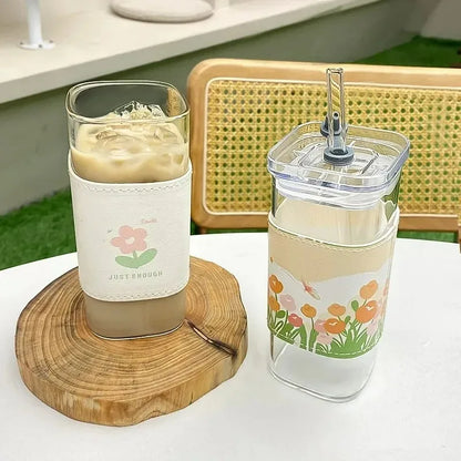 square heat-resistant glass cup