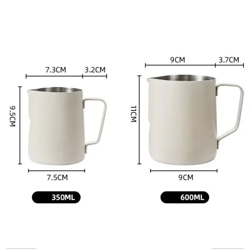 stainless steel milk frothing pitcher