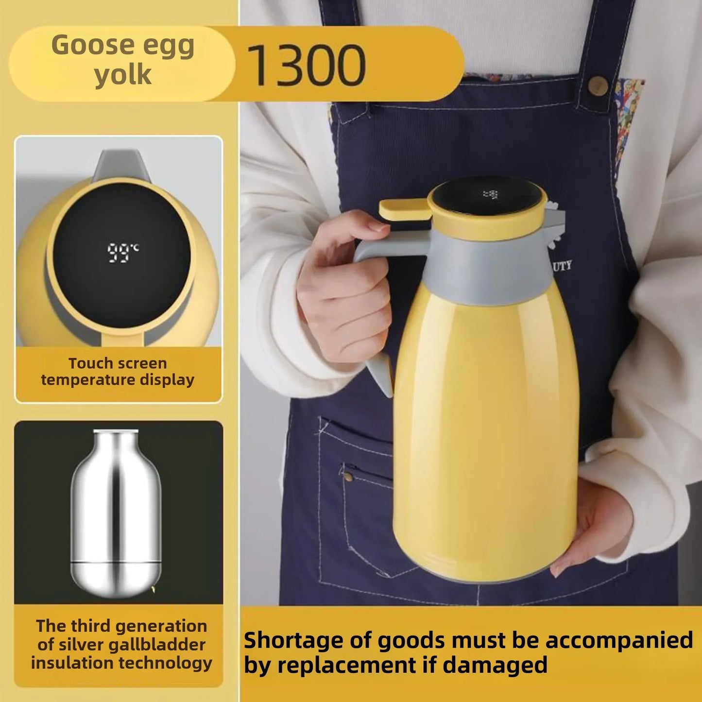 thermal vacuum kettle with digital display