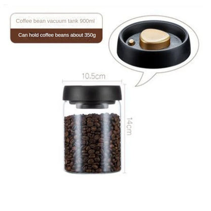 vacuum-sealed coffee bean storage jar