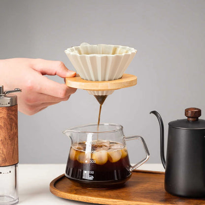 glass pour over coffee maker set