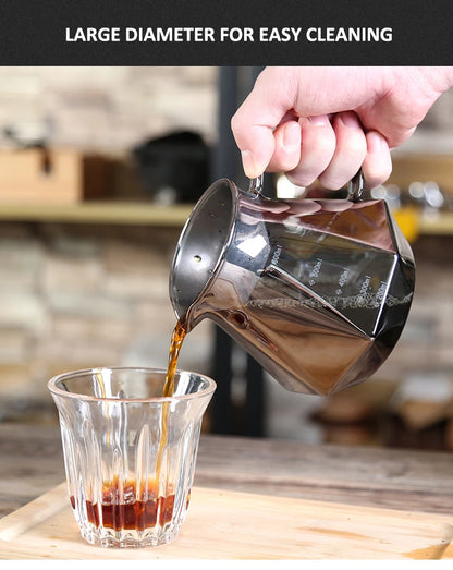 smoky grey diamond glass coffee server