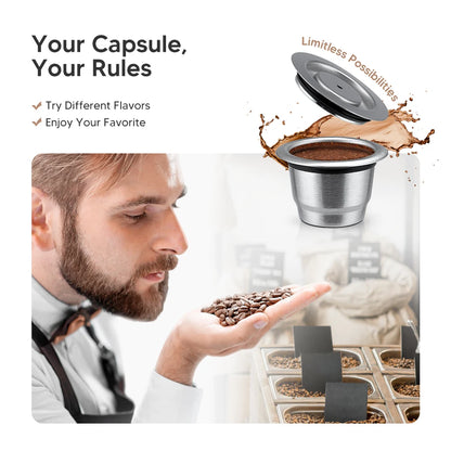 reusable stainless steel coffee capsules