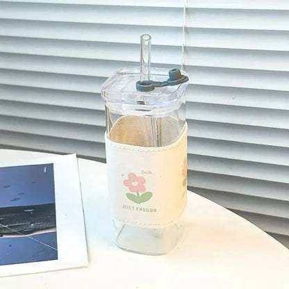 square heat-resistant glass cup