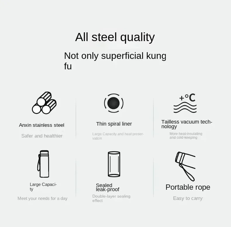 stainless steel thermal water bottle