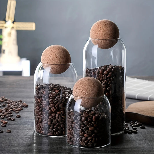 glass storage jar set