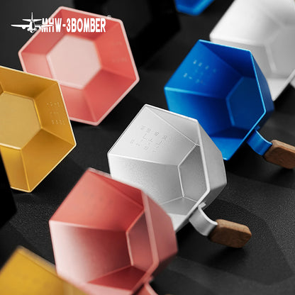 hexagonal espresso measuring cup