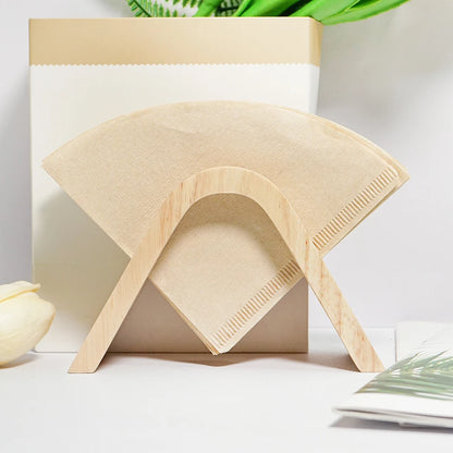 rubber wood coffee filter paper holder