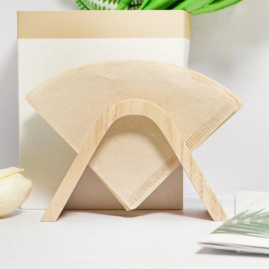 rubber wood coffee filter paper holder