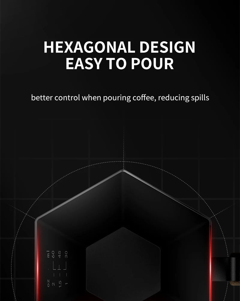 hexagonal espresso measuring cup