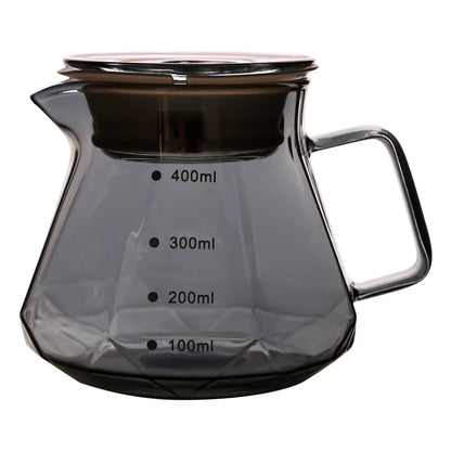smoky grey diamond glass coffee server