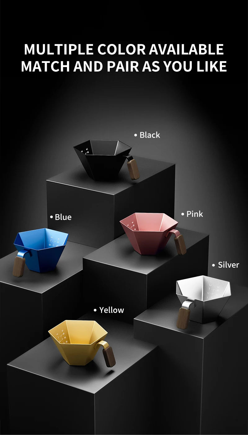 hexagonal espresso measuring cup