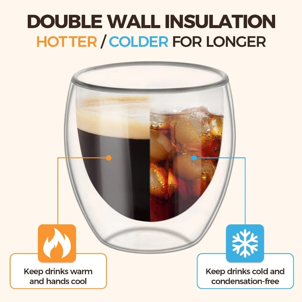 double-wall glass cups