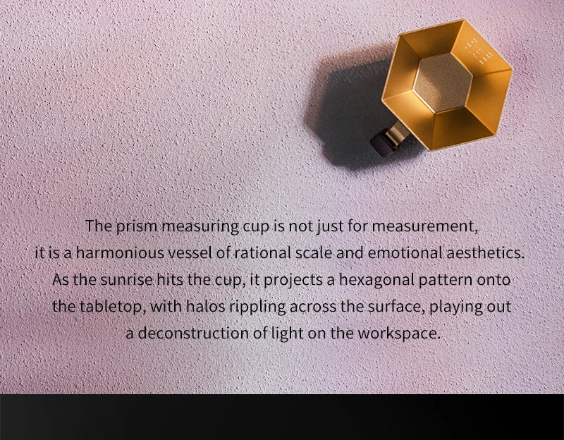 hexagonal espresso measuring cup