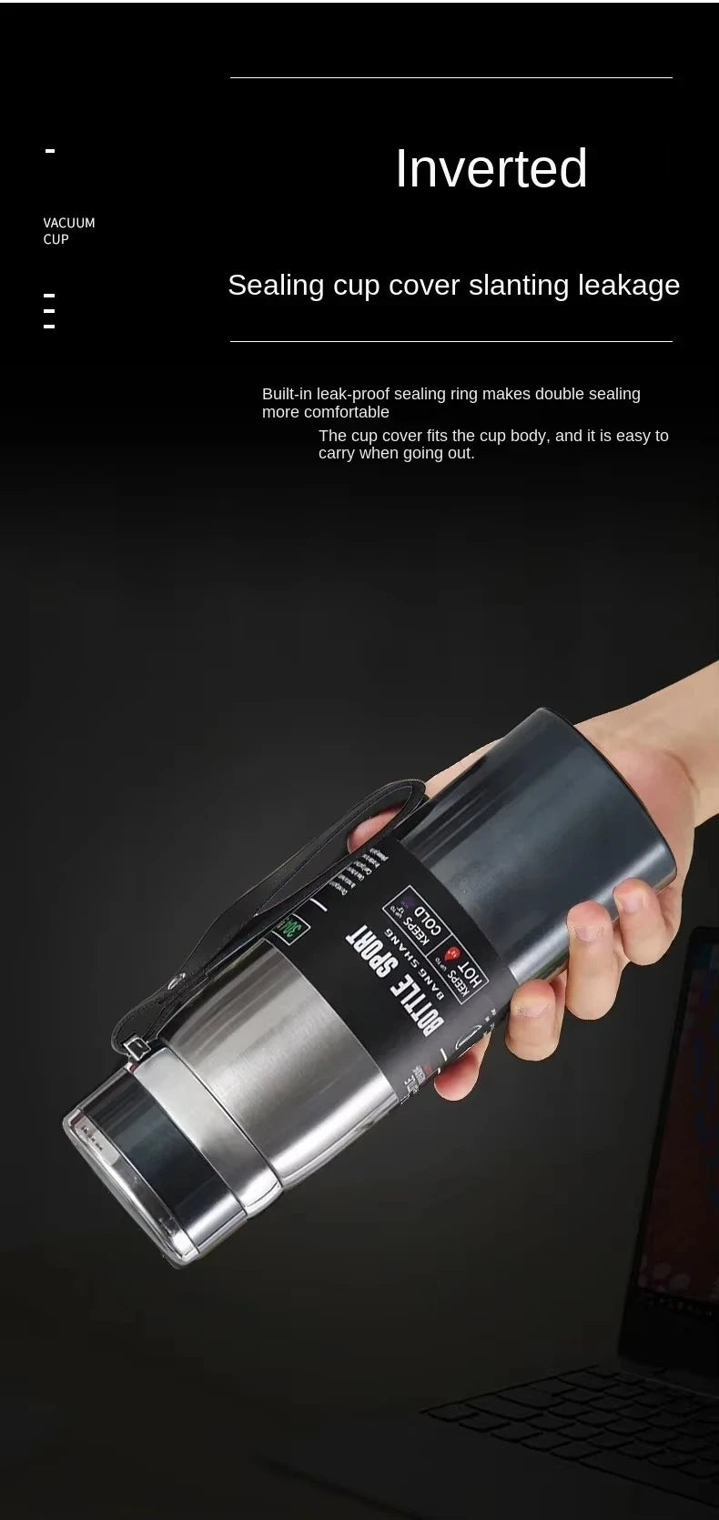 stainless steel thermal water bottle