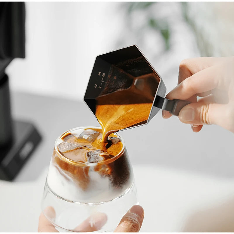 hexagonal espresso measuring cup