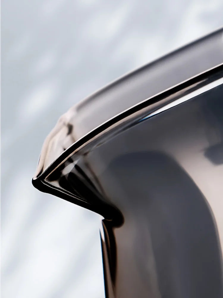 smoky grey diamond glass coffee server