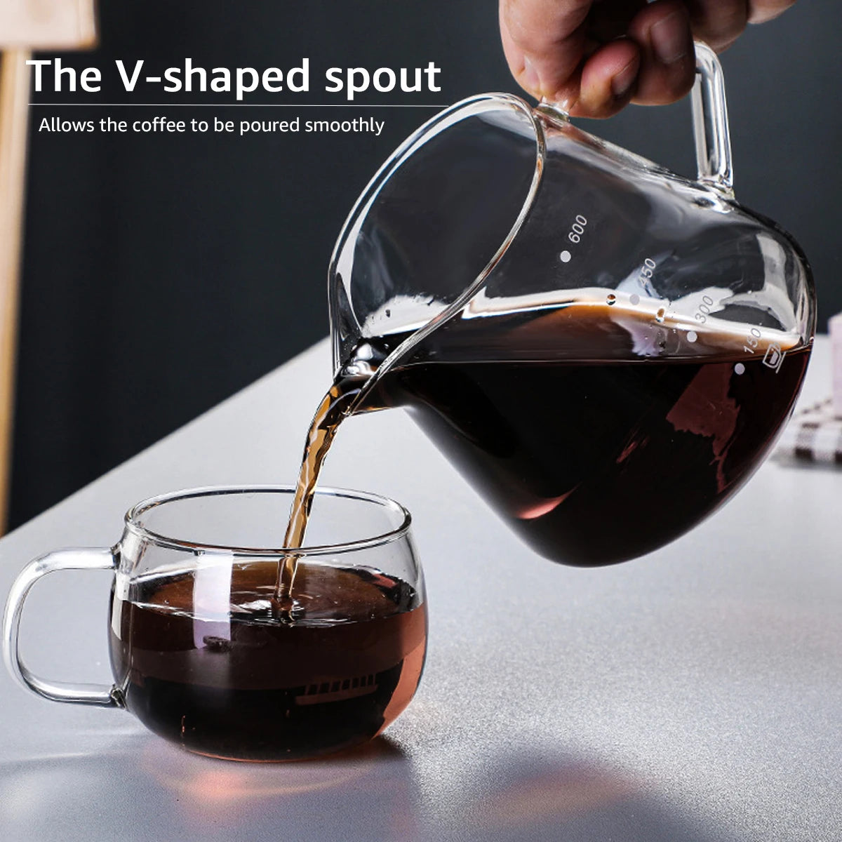 glass pour over coffee maker set
