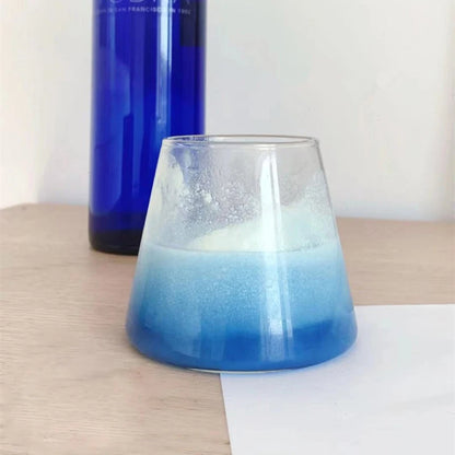 clear glass drink cups